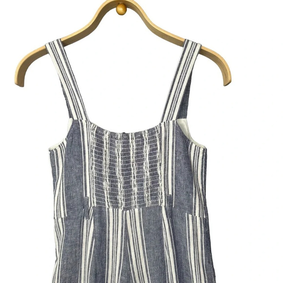 Rails Kyra Linen Rayon Blue White Striped Jumpsuit Sz: Small - Picture 8 of 13